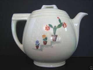 MEXICAN HALL POTTERY COFFEE POT TEA PITCHER CACTUS  