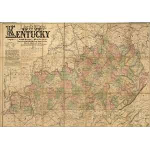 Civil War Map Lloyds official map of the state of Kentucky compiled 
