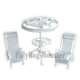 White Miniature Beach Chair Jewelry Display Riser #03  