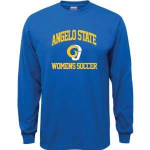 Angelo State Rams Royal Blue Youth Womens Soccer Arch Long Sleeve T 