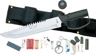 UNITED Knives Bushmaster Survival Knife Emergency Kit 15 1/4 Sawback 