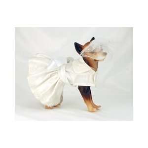   Pets Need Love Raw Silk Wedding Dog Dress (Small)