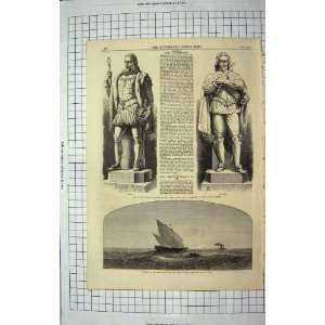   1867 STATUE STUART KINGS ARAB SLAVE DHOW SHIP PENGUIN