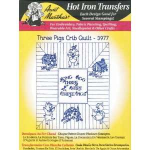   Quilt Aunt Marthas Hot Iron Embroidery Transfer Arts, Crafts