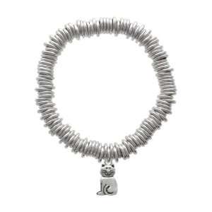   Silver Fat Cat Silver Plated Charm Links Bracelet [Jewelry] Jewelry