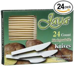  Jaya Biodegradable Knives, 24 Count Packages (Pack of 24 