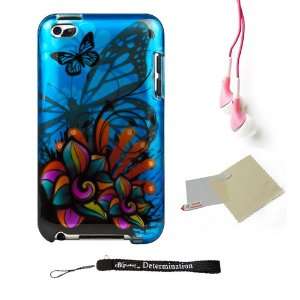  Blue Wildflower Butterfly 2pc Hard Case Protective Cover 