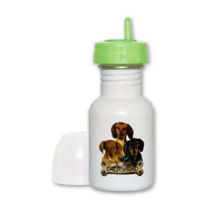  Sippy Cup Lime Lid Dachshund Trio with Bone Name Plate 