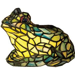    Stained Glass Frog Table Lamp Leaded Hand Cut