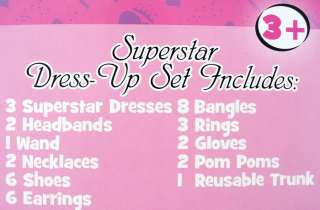 New Superstar Princess Girls Dress Up Play Set 36 Piece Pink Leopard 
