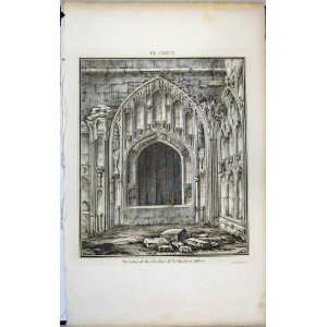  Lysons Remains Cloister Tewkesbury Abbey Old Print