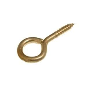 SCREW IN EYES 75MM X 18 ( 7.2MM dia. ) EB BRASS PLATED STEEL ( pack of 
