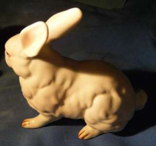 Pair, 2 Lefton White Rabbit or Bunny Porcelain Figurine, Vintage 