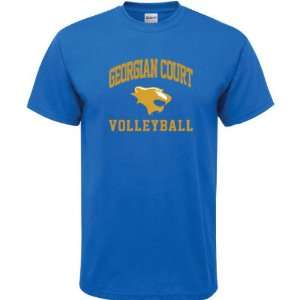  Georgian Court Lions Royal Blue Volleyball Arch T Shirt 
