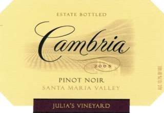 Cambria Julias Vineyard Pinot Noir 2005 