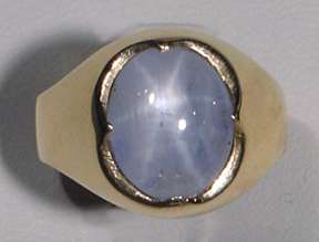 Gorgeous Star Sapphire 14kt Gold Ring Natural  