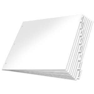   Dividers, 8 Tab, 11 x 17 Inches, Clear (84815)
