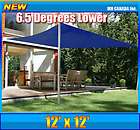 new square 12 sun shade sail canopy patio awnings blue