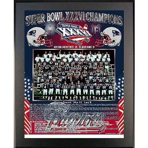 Healy New England Patriots Super Bowl Xxxvi Champions 11X13 Team 