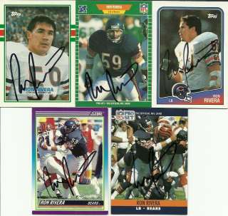 Autographed Ron Rivera 1990 Pro Set Card(Bears)  