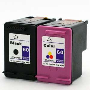 2pk HP 60 Ink For Photosmart e All in One D110a Printer  