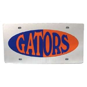  Florida Gators Silver 1/2 & 1/2 Mirror License Plate W 