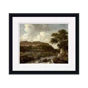 Mountainous Wooded Landscape With A Torrent Framed Giclee Print 