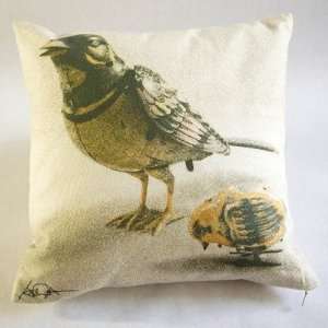  Bird and Chick Pillow in Natural