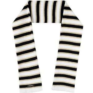  Reebok Pittsburgh Penguins White Black Gold Striped Knit 