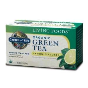 Garden of Life, Box   Green Tea Caffeinated Lemon Unsweetened   30 