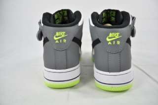 NIKE AIR FORCE 1 MID (GS) 314195 101 WHITE BLACK VOLT COOL GREY 3.5Y 