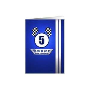  Blue Racing Birthday 5 Card Toys & Games