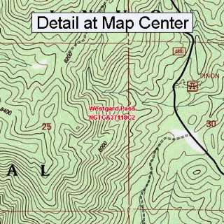  USGS Topographic Quadrangle Map   Westgard Pass 