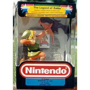   Zelda Link Trophy Figure With Scorecard A Keese Descends on Link