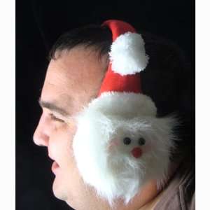  7 Plush Santa Claus Face Christmas Ear Muffs Everything 