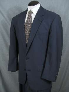 Brooks Brothers blue wool twill two button suit, ~41L  