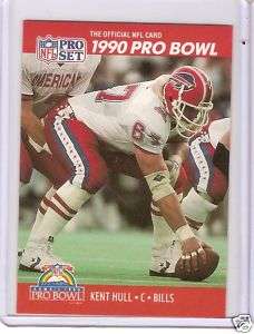 NFL PRO SET TRADING CARD 1990 PRO BOWL KENT HULL  
