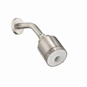   Modern 3 Function Water Saving Showerhead With Arm, Stainless Steel