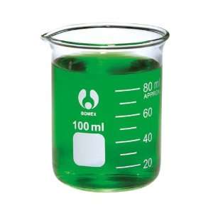  Nasco   Economy Beakers, Glass, Griffin Low Form   100 ml 