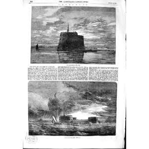  1854 Fort Alexander Cronstadt Peter Great Ships War