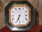 AUTH VINTAGE CARTIER ENAMELED 8 DAY WIND UP ALARM CLOCK  