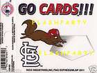 St. Louis CARDINALS Baseball GO CARDS Buschie the Rally Squirrel 