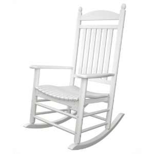   Earth Friendly Kennedy Outdoor Patio Rocking Chair   White Home