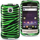 For MetroPCS LG Optimus M Green Zebra Phone Cover Case