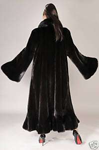 Brand new original BLACK mink fur coat NWT.  