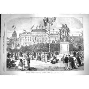   1869 Monument Geneva Union Swiss Confederation Statue