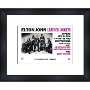 ELTON JOHN Leather Jackets   Custom Framed Original Ad   Framed Music 