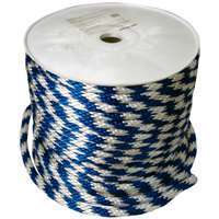 NEW ROLL 5/8 X 200 FOOT BLUE WHITE POLY DERBY ROPE  