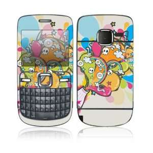 Nokia C3 00 Decal Skin Sticker   Splashing Skulls