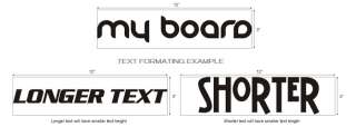 CUSTOM SKATEBOARD DECK DECAL STICKER YOUR NAME ANY TEXT  